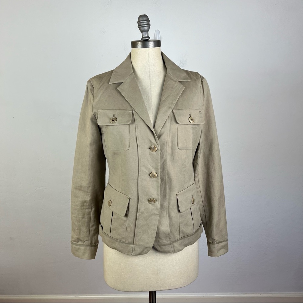 MaxMara Beige Linen Blend Jacket